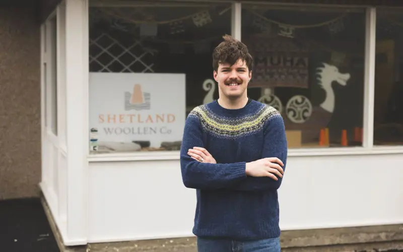Graduate outside Shetland knitwear company 