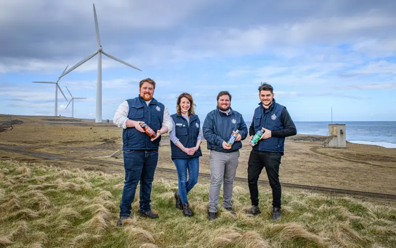 North Point Distillery Staff And Wind Farm