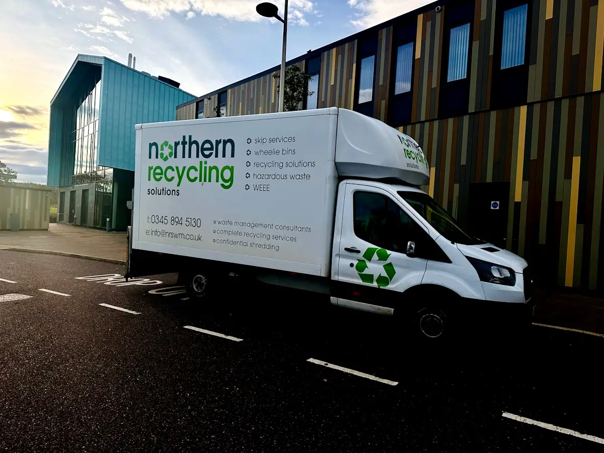 northern recycling solutions lorry in front of HIE office