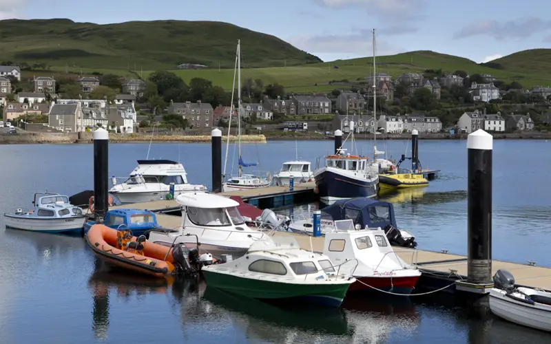 Boats at Campbeltown harbour in Argyll