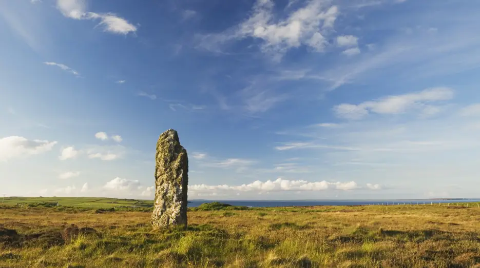 The Mor Stein standing stone, Shapinsay