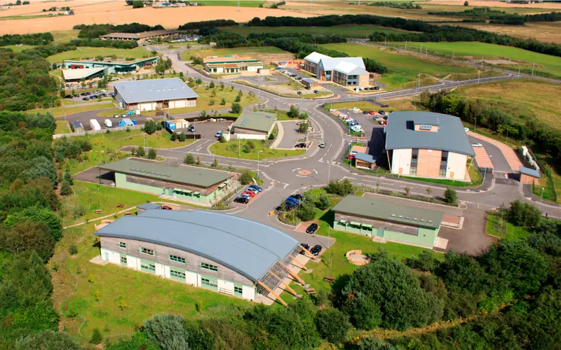 Aerial view of Enterprise Park Forres