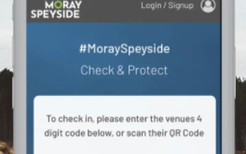 Screen shot of Visit Moray Speyside app