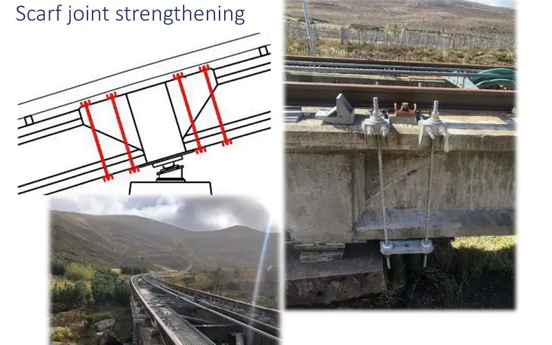 Cairngorm funicular: scarf joint strengthening